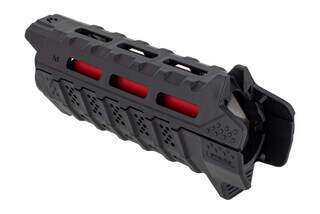 Strike Industries Carbine Length Handguard with Heat Shield in Black/Red is made of polymer